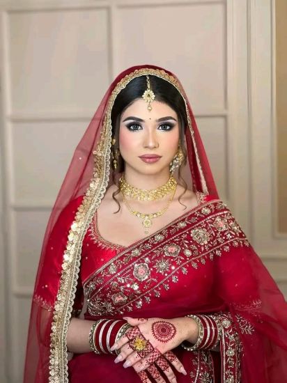 Bridal Weightless Georgette Saree Sequence Embroidery Work এর ছবি